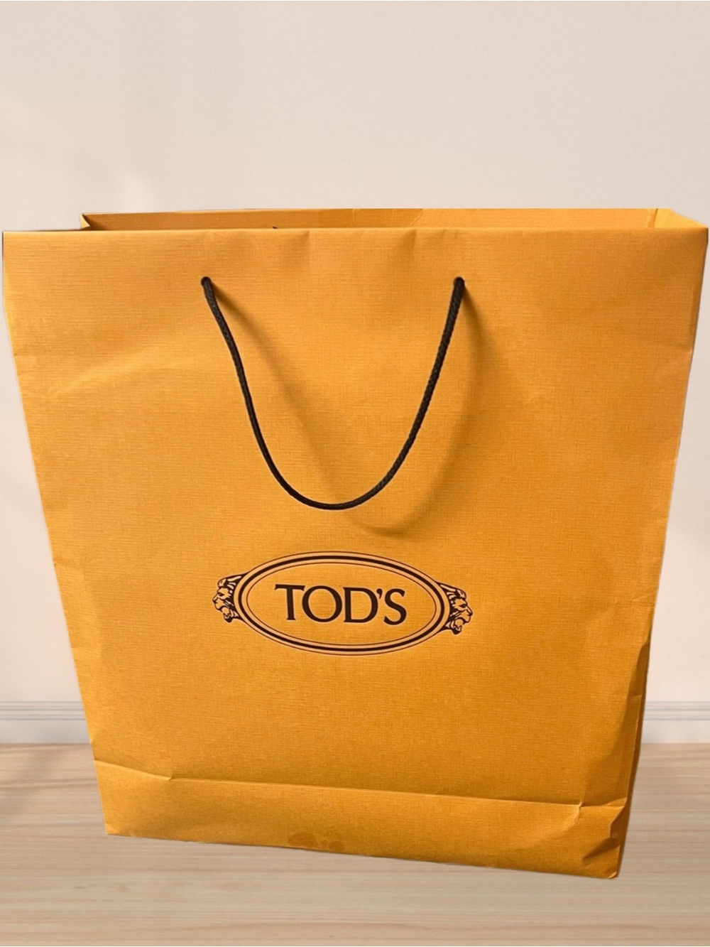 Tod's Vibrant Orange Tote with Black Handles